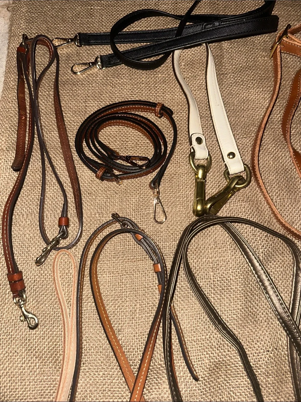 Lot of 11 Purse Straps Women Multi Color/Style Replacement Crossbody leather - Picture 3 of 13